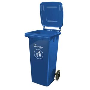 Contenedor Basura 120 lt Qrubber Azul