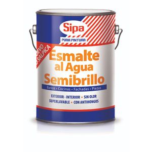 Esmalte al Agua Semibrillo Gl Sipa Blanco